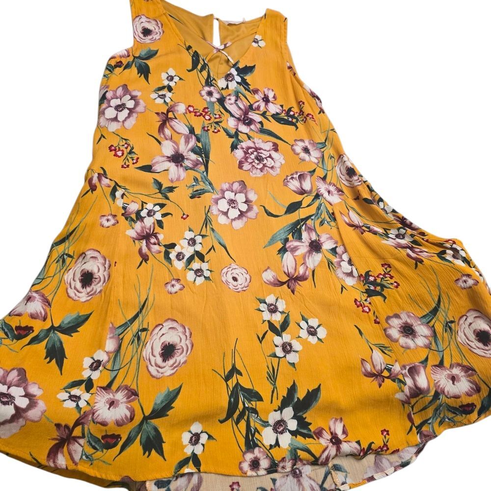 Altar’d State Mustard Yellow Floral Dress - Size S - NWT Women